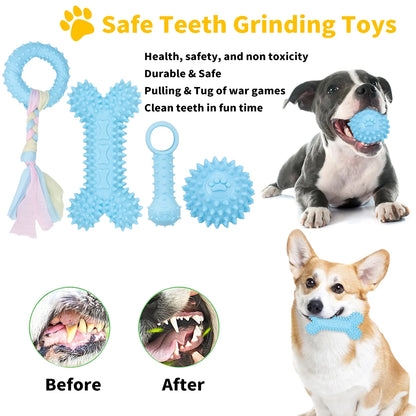 5-pack pet toys plush dog toys teething pet toys