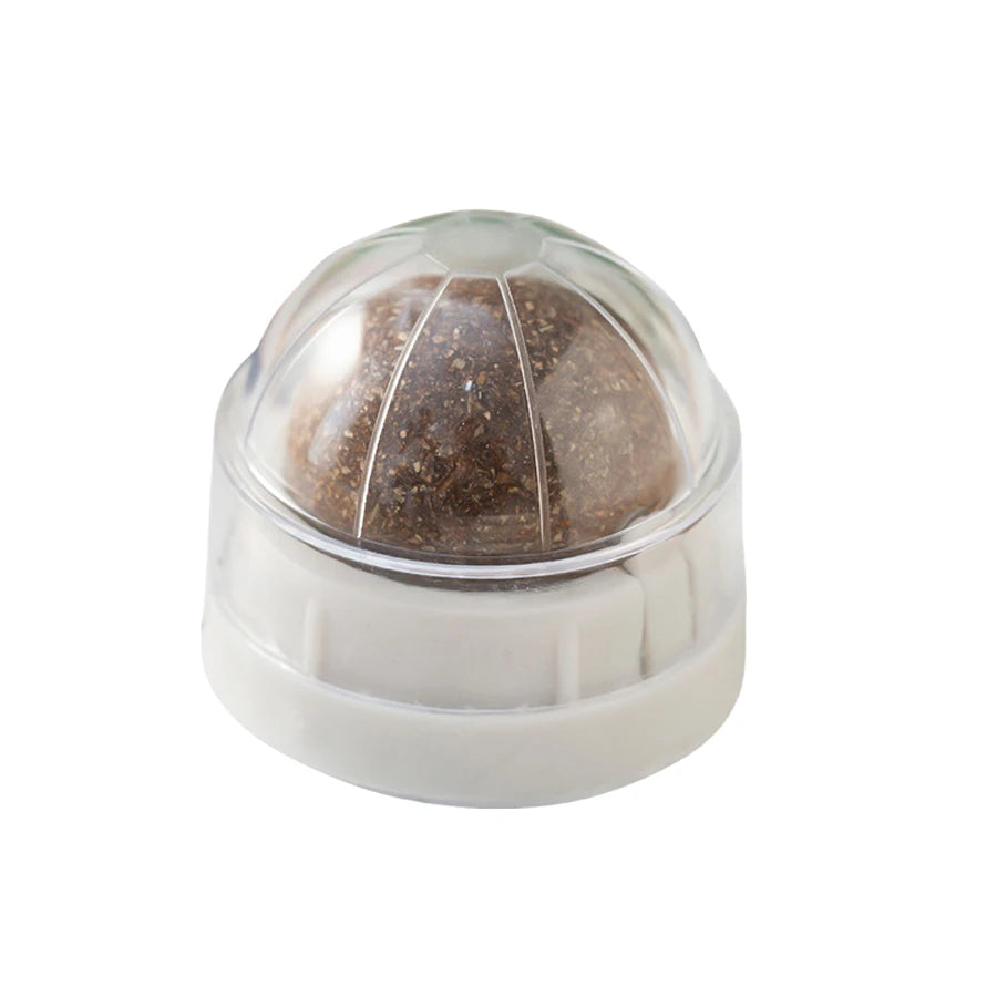 Spinning Catnip Mint Ball for Cats, Interactive Dental Care Chew Toy with Natural Catnip, Hairball Control Kitten Cat Toys