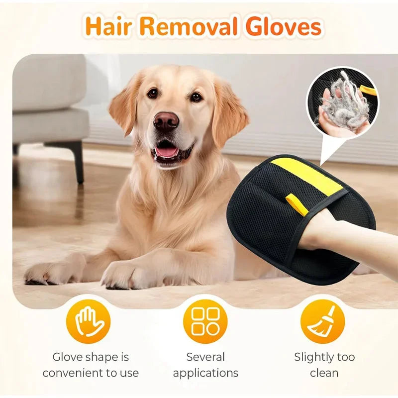 Pet Grooming Glove Electrostatic Hair Removal Gloves Dog Cat Removal Brush Gloves  Adhesive Glove Carpet Clothing Cleaning Brush